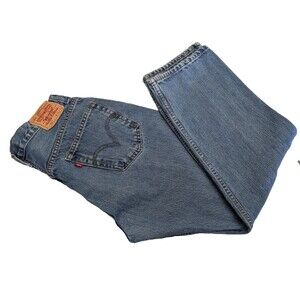 Levi's 505 Regular Fit Jeans W36 L30 Dark Wash Blue Denim